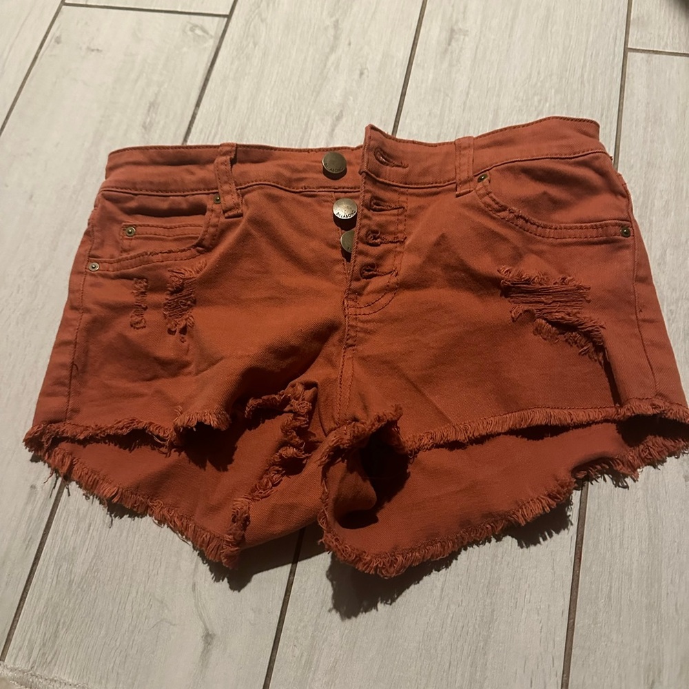 Billabong size 24 never worn orange denim shorts